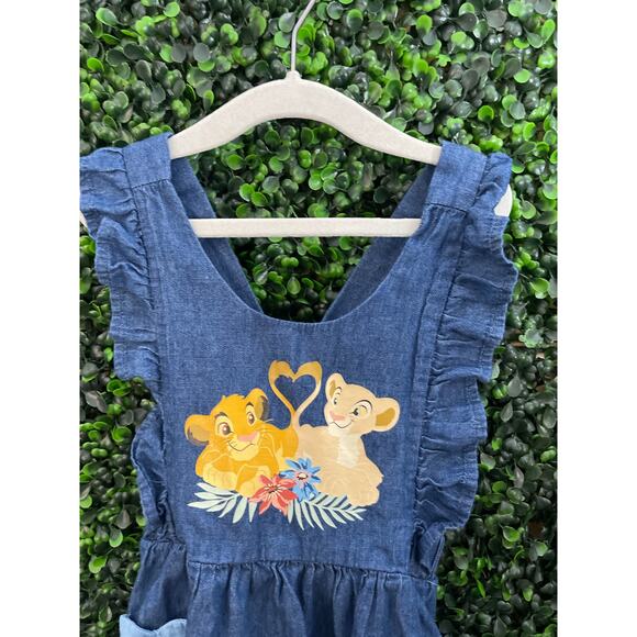Disney Baby, Lion King Soft Jean Dress, Baby Girl Size 18 Months - Picture 2 of 6